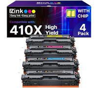 E-Z Ink Cartucho de tóner compatible de repuesto para HP 410X 410A CF410X CF411X CF412X CF413X para usar con tinta de tóner Color Laserjet Pro MFP M477fdw M477fdn M477fnw Pro M452dn M452nw M452dw