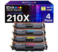 E-Z Ink Cartuchos de tóner 210X con chip: repuesto compatible para 210X 210A para usar con Color Laser Pro 4201dn 4201dne 4201dw 4201dwe MFP 4301dw 4301dwe 4301fdn 4301fdne 4301fdw 4301fdwe Paquete de