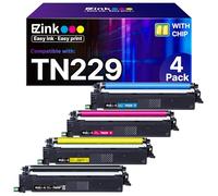 E-Z Ink Cartuchos de tóner de repuesto compatibles con Brother TN229 TN229XL, paquete de 4 unidades de alto rendimiento para MFC-L3780CDW HL-L3280CDW MFC-L3720CDW HL-L3295CDW HL-L8245CDW TN-229 TN229