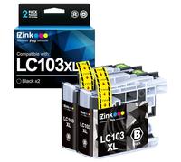 E-Z Ink Pro LC103BK - Cartucho de tinta compatible para Brother LC103 XL LC103BK XL LC101 compatible con MFC-J870DW MFC-J475DW MFC-J6920DW MFC-J470DW (LC103XL, 2 negras)