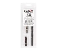 E-Z LOK 400-008-CR Insertos roscados para madera, kit de instalación, acero inoxidable, incluye 8-32 insertos de rosca de cuchillo (10), taladro, herramienta de instalación