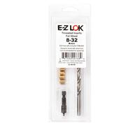 E-Z Lok 400 - 008 insertos roscados para madera, kit de montaje, latón, incluye 8 - 32 hilo de cuchillo Inserta (10), para taladro, herramienta de instalación