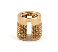 E-Z LOK Inserto roscado para insertos de rosca de latón empotrado de plástico, 10-32, paquete de 25