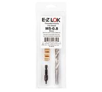 E-Z LOK Insertos roscados 400-M5 para madera, kit de instalación, latón, incluye insertos de hilo de cuchillo M5-0.8 (6), taladro, herramienta de instalación