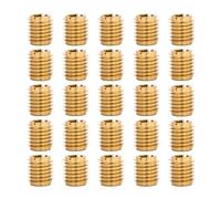 E-Z LOK - Lote de 25 inserciones roscadas 400-4, latón, rosca de cuchillo, rosca interna 6,35 mm - 20, longitud 1,35 cm