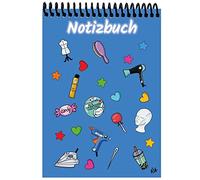 E & Z Verlag GmbH A 4 Notizblock Manga Items, blau, kariert: Spiralbindung, Notizblock, Tagebuch, Notizen für die Schule, Uni oder unterwegs, verschiedene Lineaturen und Muster