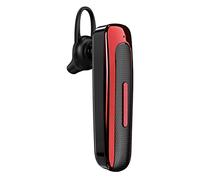 E1 Auriculares Inalámbricos Bluetooth, Manos Libres Comerciales, Estéreo Deportivos para Conducción Segura, Carrera (Negro Rojo)