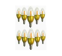 E12 LED Crystal Light Bulb / 5W Equivalent 50W 450-500LM 3000K/6000K COB Clear Crystal Non Dimmable/Pack Of 10. Equivalent (Color : Warm white)