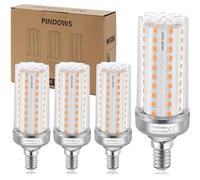 E14 Bombilla LED 16W LED Maíz Bombilla Blanco Cálido 3000K,150W Incandescente Bombilla Equivalentes,Alto Brillo 1900LM Puede Reemplazar Lámpara Halógena 120W~150W,CRI 80+,No Regulable,Paquete de 4