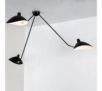 E14 Lámpara de techo LED tradicional Negro Luz de sala de estar Retro Rectángulo metal Varilla larga rústico Lámpara de plafón araña Luz cálida Iluminación antiguo industrial ajustable para dormitorio