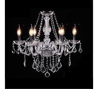 E14modern Luxurious Crystal Chandelier Candle Island Lighting Pendant Lamp Ceiling Fixture for Dining Living Room Kitchen Bedroom Hallway Entry-Golden. 8 Head(Clear Light,6 Head)