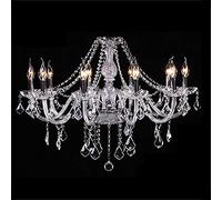 E14modern Luxurious Crystal Chandelier Candle Island Lighting Pendant Lamp Ceiling Fixture for Dining Living Room Kitchen Bedroom Hallway Entry-Golden. 8 Head(Clear Light,10 Head)