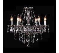 E14modern Luxurious Crystal Chandelier Candle Island Lighting Pendant Lamp Ceiling Light Fixture for Dining Living Room Kitchen Bedroom Hallway Entry-Golden. 8 Head(Soot,6 Head)