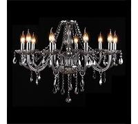 E14modern Luxurious Crystal Chandelier Candle Island Lighting Pendant Lamp Ceiling Light Fixture for Dining Living Room Kitchen Bedroom Hallway Entry-Golden. 8 Head(Soot,10 Head)