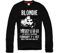 E1SYNDICATE Long Sleeve T Shirt Blondie Whiskey A GO GO Debbie Harry Cali(Small)