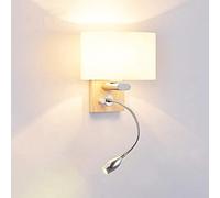 E27 Creative Wooden Cloth Lamp Bedroom Bedside Decoration Show Energy Saving Light Read Household Lighting Wall