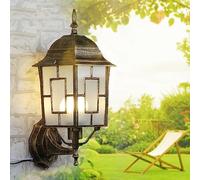E27 Impermeable Retro Vidrio Apliques de exterior Iluminación de exterior，Linterna Aplique de pared al aire libre Aluminio Retro Lámparas de pared Faroles Linternas por Jardín patio Balcón porche