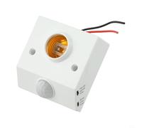 E27 Lámpara de inducción infrarroja titular del zócalo Sensor de movimiento humano Iluminación automática de encendido y apagado ajustable Rango de detección retardo Base de luz de ahorro de energía