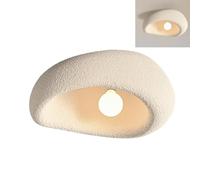 E27 - Lámpara de techo japonesa moderna con diseño Wabi-Sabi, color marrón, 40 cm, perfecta para sala de estar, dormitorio, comedor, cocina e iluminación de pasillo
