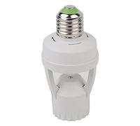 E27 Lámpara LED Portalámparas Enchufe de Luz Sensor de Movimiento Infrarrojo Ajustable para Dormitorio Habitación de bebé PVC