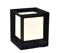 E27 Pilar de luz Puerta de luz Bollard Stigma Lantern IP65 Impermeable iluminación de calles retro industriales Lámpara de columna de vidrio templado de aluminio de metal para el patio Villa Wall Park