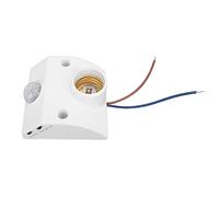 E27 PIR sensor de movimiento portalámparas, ahorro de energía cuerpo humano inducción titular inteligente ajuste 90-240V para porche para garaje