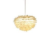 E27 Pluma Blanca Lámpara De Araña Infantil,Salón Dormitorio Luz De La Habitación,Comedor Al Norte,Personalidad Creativo Caliente Lámpara De Araña De Plumas-Blanco. 40cm