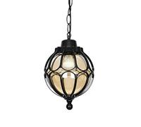 E27 Retro Industrial A Prueba De Agua Luz De Aluminio Vidrio Americano Colgante Lámpara Externa para Patio Gazebo Jardín Pasillo Villa Paseo Balcón Parque Decorar/K/Diámetro22C/K/Diámetro22Cm