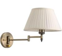 E27 Wrought Iron Metal Swing Arm Light with Plug-in Cord Fabric Shade Wall Lamp Lantern for Kitchen Island Living Room Bedroom Hotel Cafe Bar