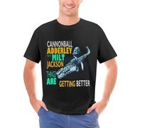 E3RDH5F37 Jazz-T-Shirt-Alto-Sax-Legend-Cannonball-Adderley-Graphic-Print-Jazz-Music-Artist-Band