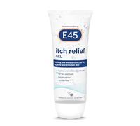 E45 Gel para aliviar el picor 100ml - Gel facial y corporal para piel seca, piel irritada - Refrescante para calmar el picor de la piel - Sin perfume - Probada dermatológicamente (100 ml)