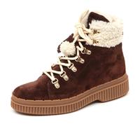 E5190 sneaker donna brown TOD'S scarpe tronchetto inside fur merino shoe woman