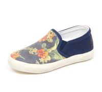 E5278 sneaker bimba canvas D.A.T.E. scarpe slip on blu shoe baby kid girl