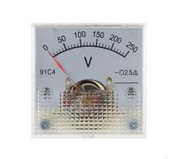 E5BB 91C4 for voltímetro de CC, medidor de Panel analógico, tipo mecánico 3/5/10/15/20/30/50/100/150/250V, 10 estilos(0-250v)