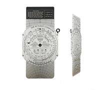 E6B Aviation Plotter - Calculadora circular para planificación de vuelos, corrección del viento, consumo de combustible, entrenamiento piloto, plástico, metal, 9,05 pulgadas (E6B-M)