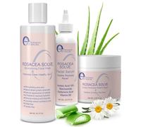 E70 Rosacea Solve Set - Contiene crema de rosácea, suero y lavado facial hidratante, combina ingredientes útiles como aloe vera, ácido hialurónico, aceite de coco niacinamida, cocumber, Wheat, Fruit