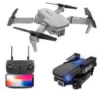 E88 Pro Drone con cámara 4k HD para adultos y niños, FPV vídeo en directo RC Quadcopter para principiantes, plegable RC Quadcopter Helicóptero Niños Juguetes, 3 baterías