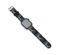 Ea-gle's Flying Lake - Correa de reloj compatible con Apple Watch, correas de repuesto de silicona, 38mm/40mm, Silicona, Sin piedra preciosa