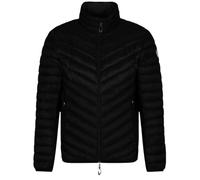 EA7 Chaqueta Acolchada para Hombre, Negro, Cuello Alto, Cierre con Cremallera, Diseño Deportivo (FR/ES, Letras, L, Regular, Regular, Negro)