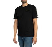 EA7 de los hombres Camiseta con cinta del logo, Negro