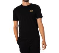 EA7 de los hombres Camiseta con logo en el pecho, Negro
