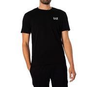 EA7 de los hombres Camiseta con logo en el pecho, Negro