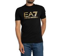 EA7 de los hombres Camiseta gráfica con logo ajustado, Negro