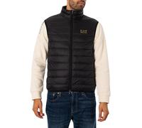 EA7 de los hombres Chaleco de plumas tejido, Negro