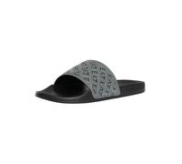 EA7 de los hombres Chanclas con patrón de logotipo, Negro