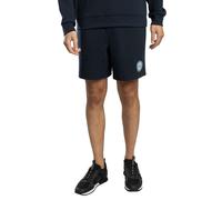 EA7 de los hombres Pantalones cortos deportivos con logotipo de insignia, Azul