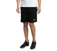 EA7 de los hombres Pantalones cortos deportivos con logotipo en la pierna, Negro