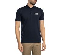 EA7 de los hombres Polo con logo en el pecho, Azul
