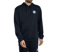 EA7 de los hombres Sudadera con capucha y parche del logotipo, Azul