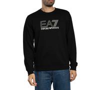 EA7 de los hombres Sudadera con gráfico Echo, Negro
